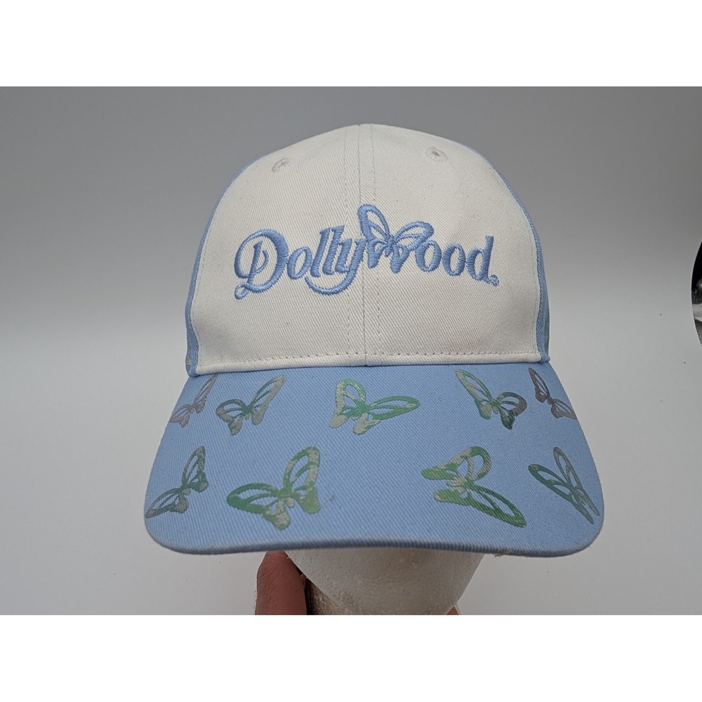 Dollywood 40 Years Anniversary Butterfly Baseball Cap Blue White Adjustable Hat